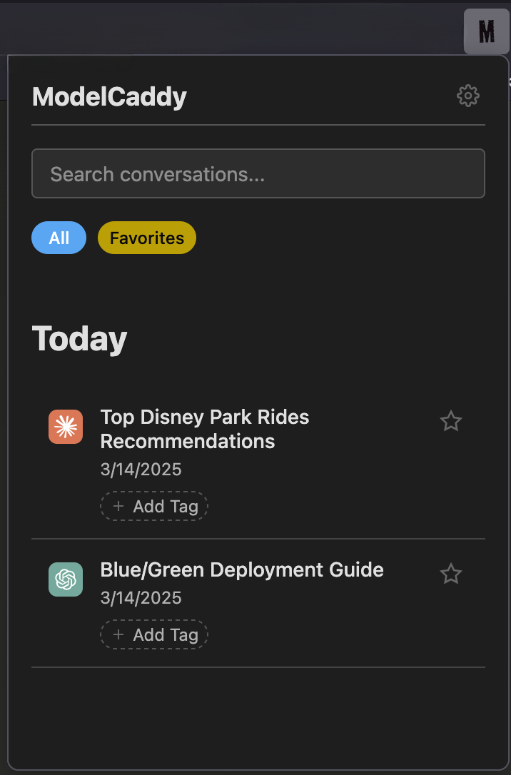 Modelcaddy Interface Screenshot 3